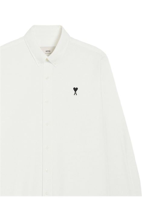Camicia ami de coeur in bianco Ami paris - uomo AMI PARIS | HSH763CO0031168